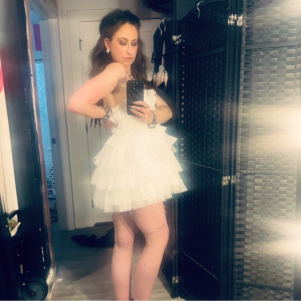 Untamed Petals Millie Mini Gown Tulle Strapless Party Dress Sz Small NWT